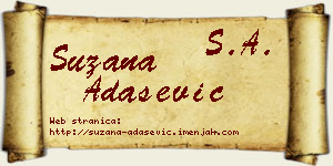 Suzana Adašević vizit kartica